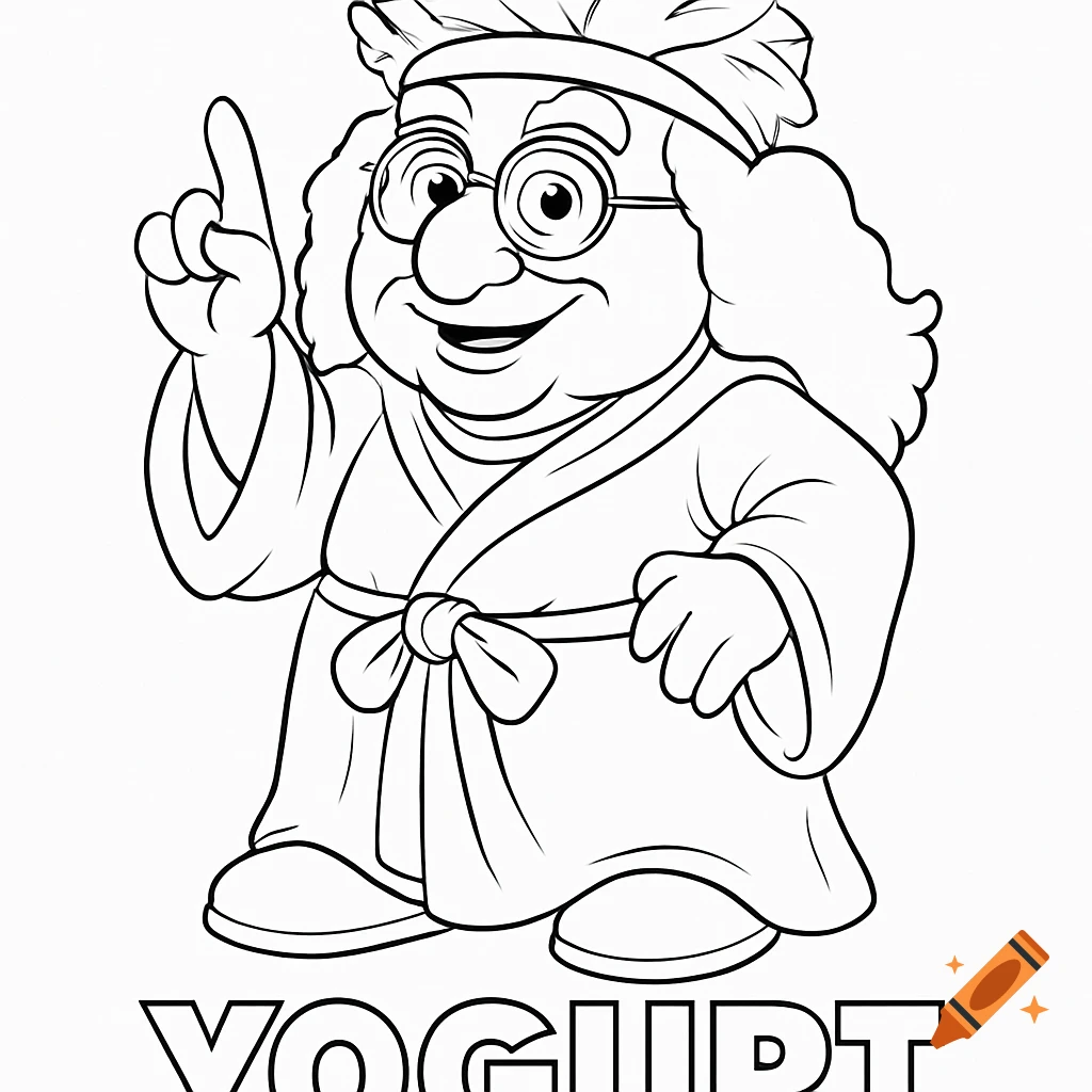 Coloring page drawing of Yogurt from Spaceballs