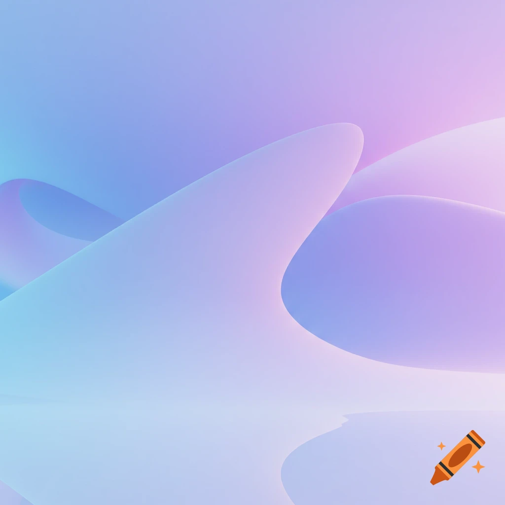 Abstract design with flowing pastel blue, purple, and pink gradients