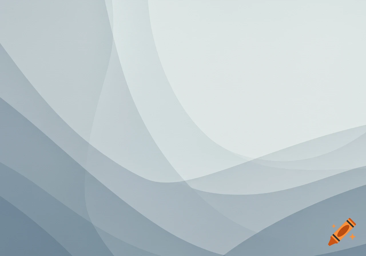 Abstract background with overlapping curved shapes in shades of grey and pale blue.