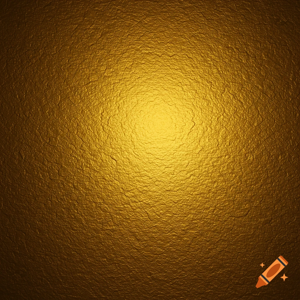 A golden textured surface with a light source from the top center creating a highlight.