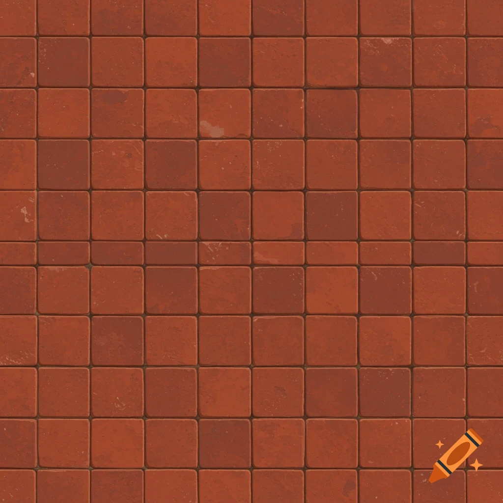A seamless pattern of red tiles.