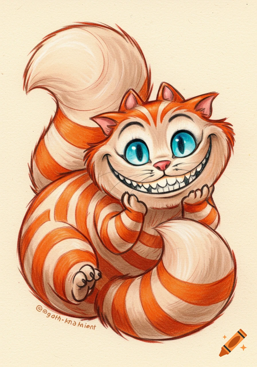 Drawing of the Cheshire Cat