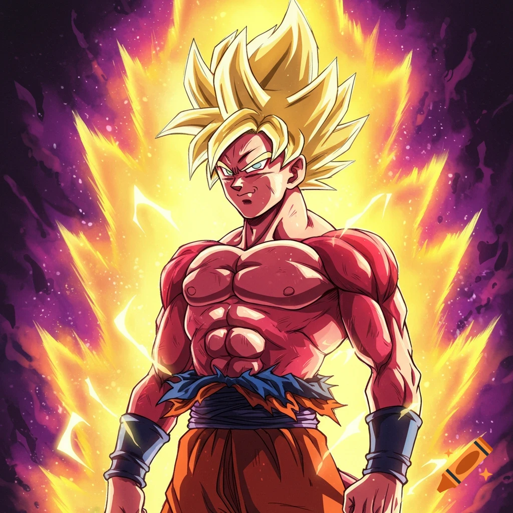 Super Saiyan Goku with golden aura