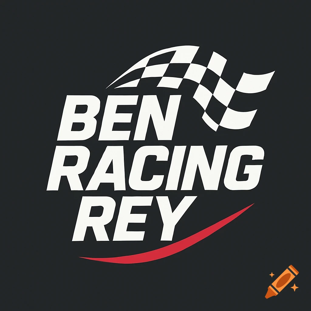 Logo for a racing channel with the text 'BEN RACING REY' and a checkered flag.