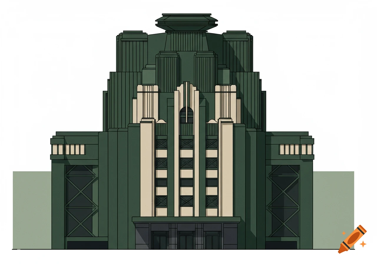 Stylized illustration of a building