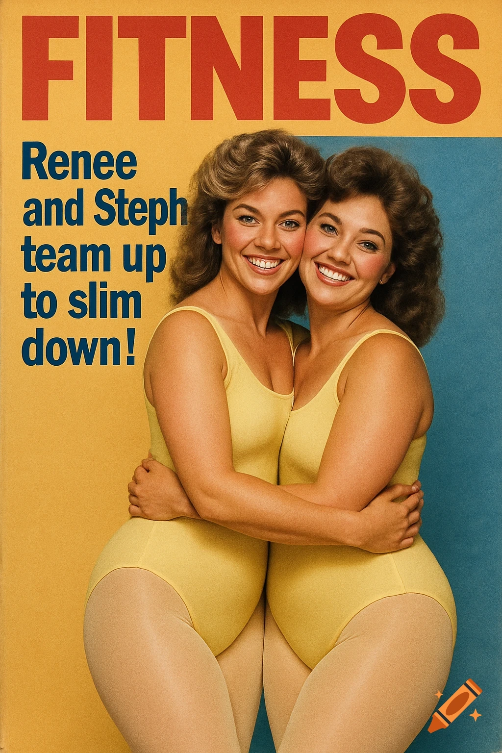 Two women in leotards pose on a vintage fitness magazine cover.
