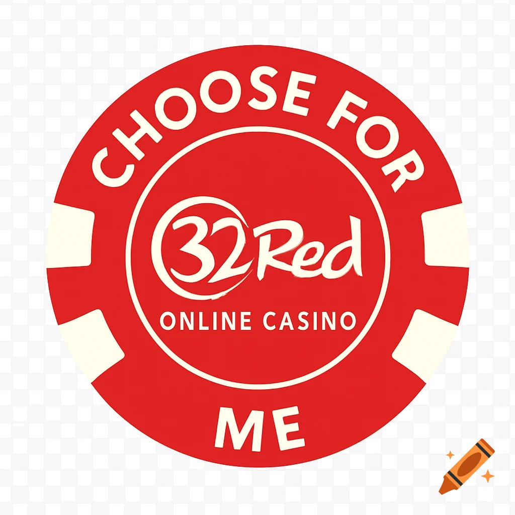 Red casino chip with 'Choose for Me' text and '32Red Online Casino' logo