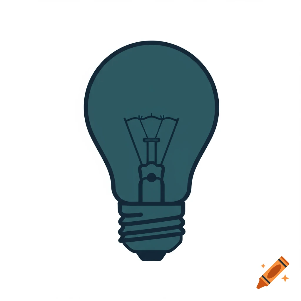Simple clip art Edison lightbulb