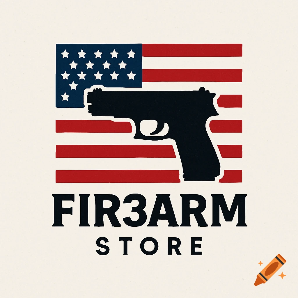 Logo featuring a handgun over an American flag with the text FIR3ARM STORE.