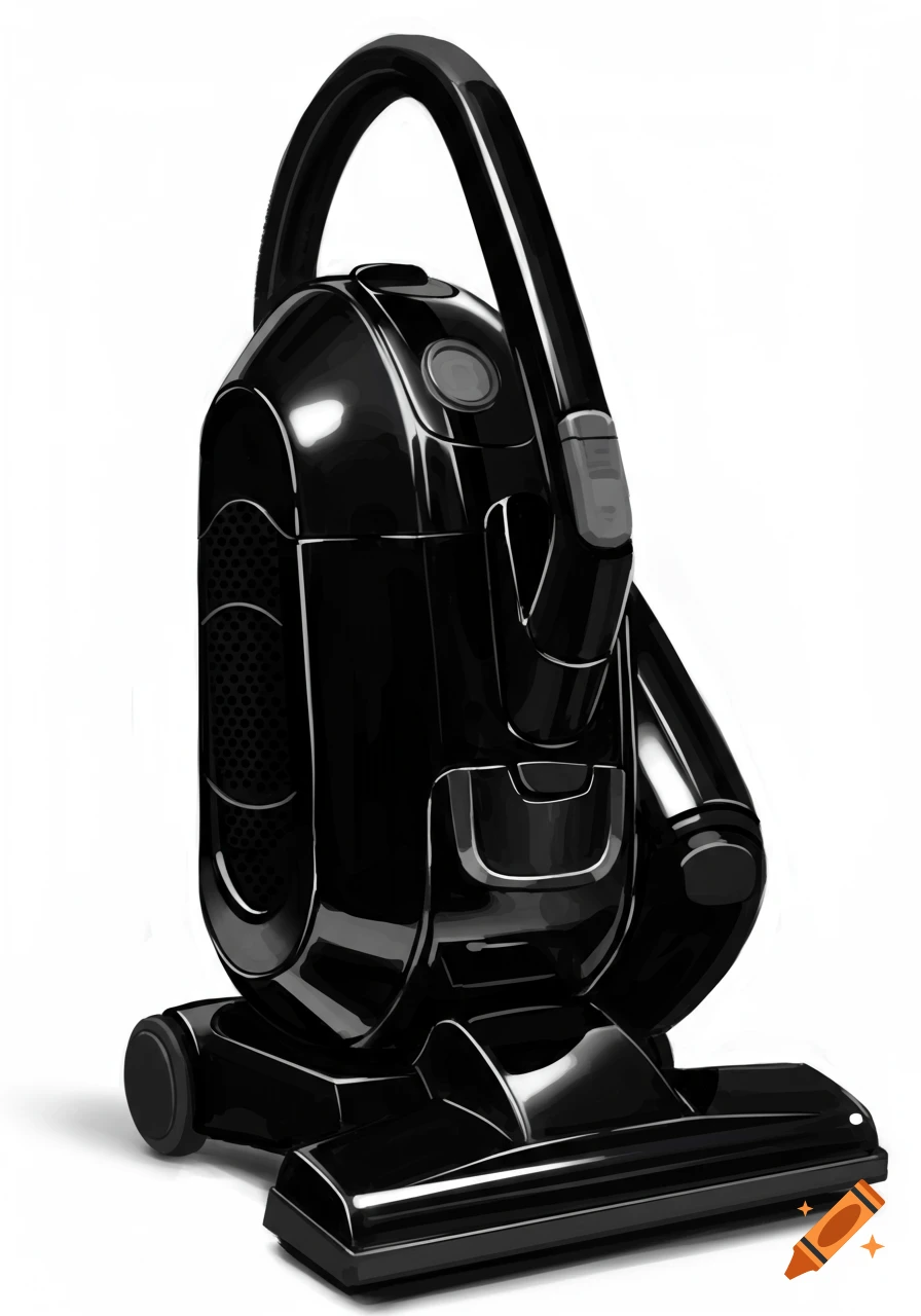 Black vacuum cleaner drawing