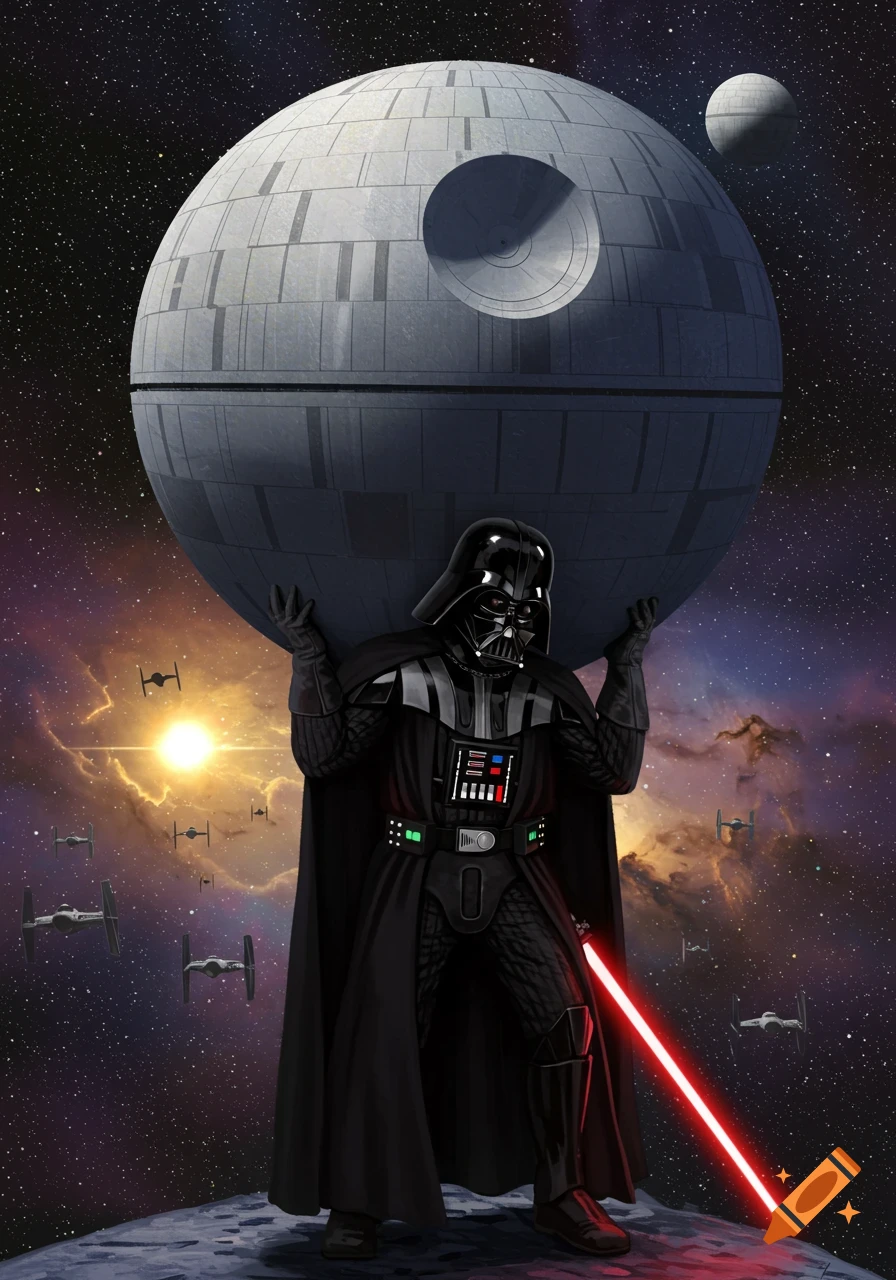 【特価】 on Star Death the holds Vader Darth his space in shoulders SF・ファンタジー・ホラー