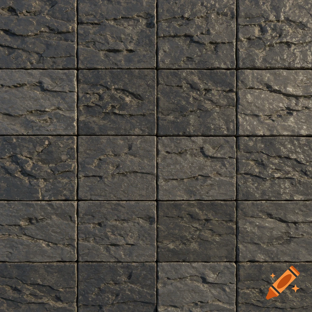 A seamless pattern of dark grey stone blocks.