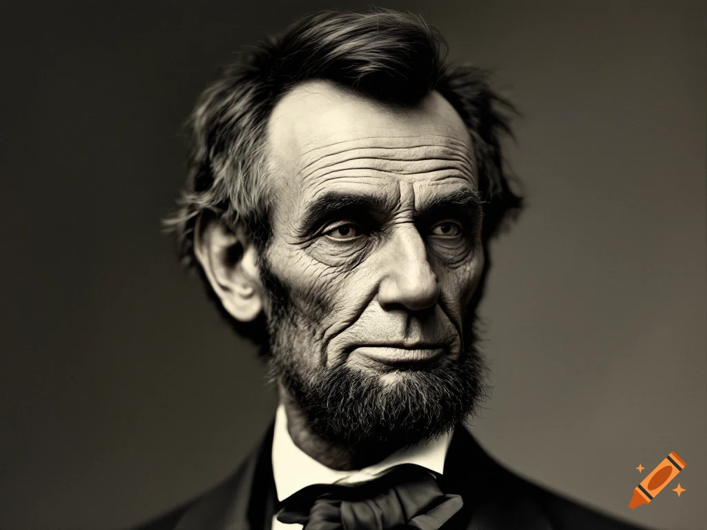 Realistic portrait of Abraham Lincoln looking older.