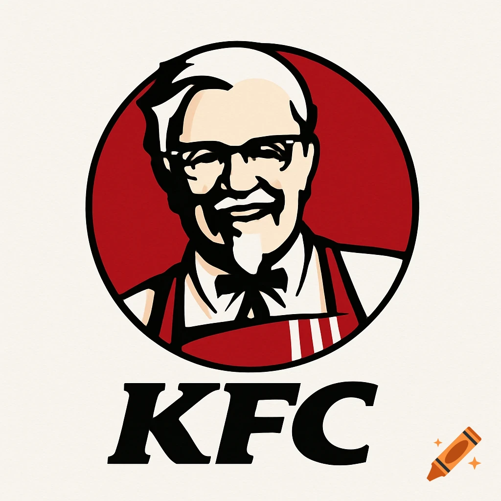 The KFC logo featuring Colonel Sanders' face in a red circle above the letters "KFC".