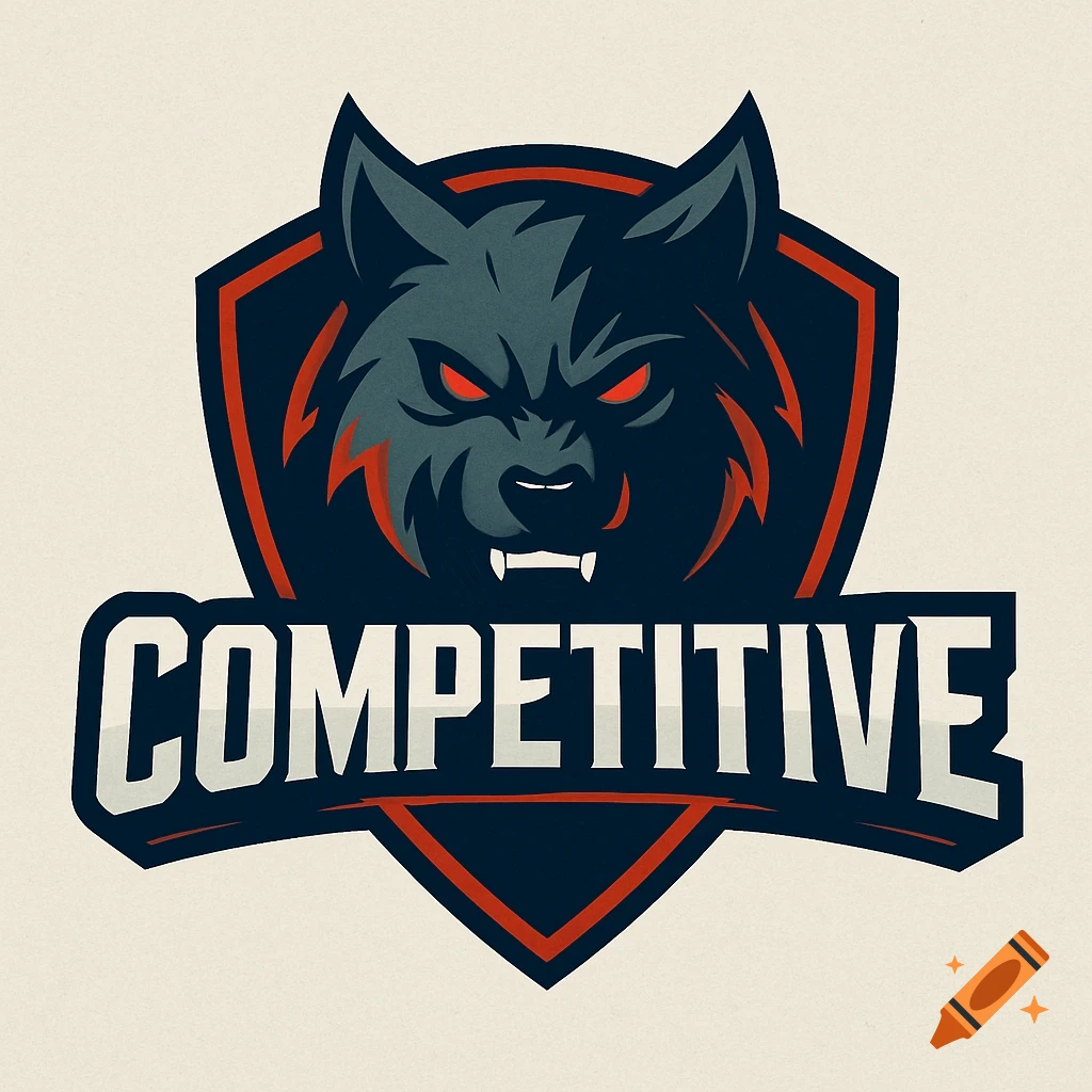 A logo featuring a stylized wolf head and the word "COMPETITIVE".