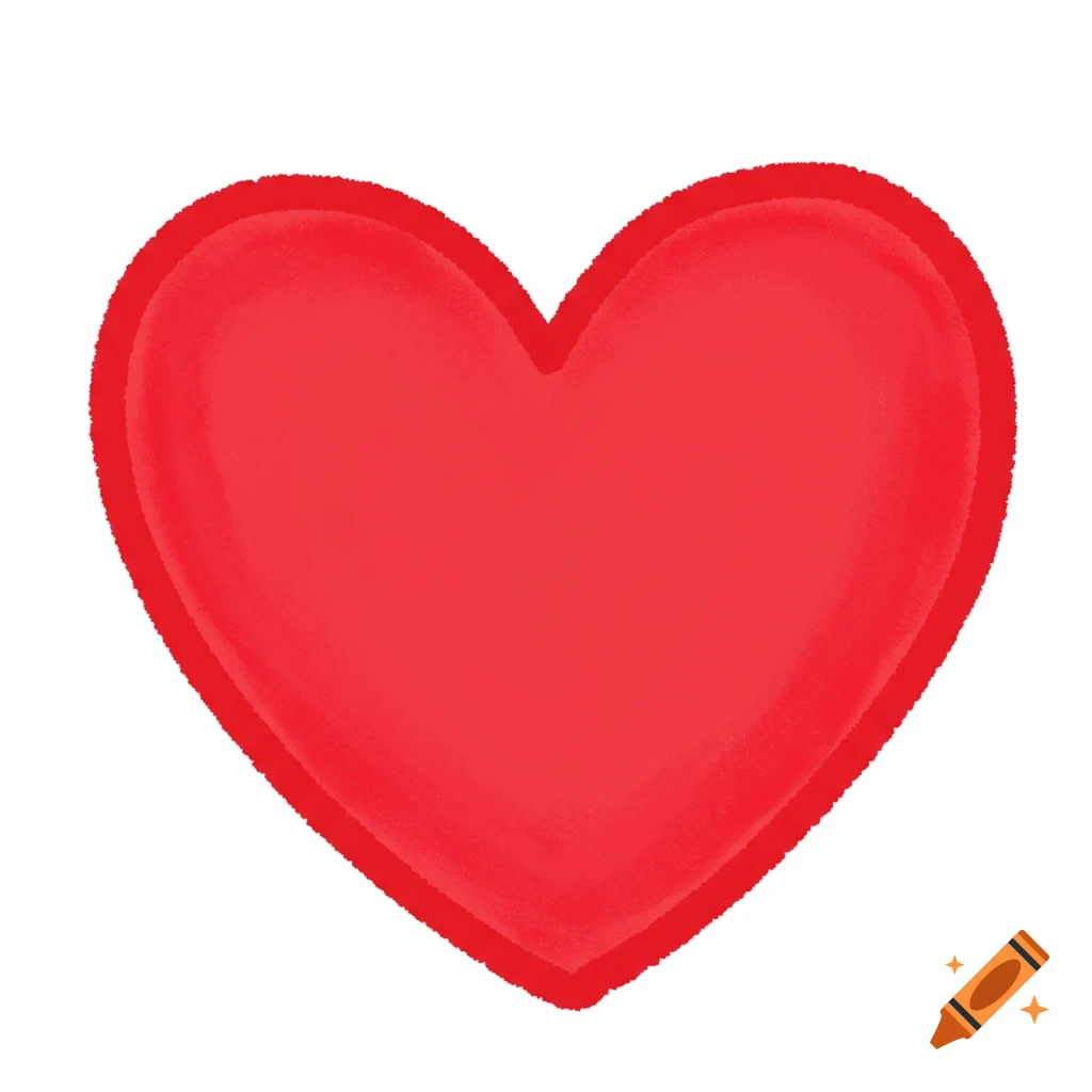 A red heart illustration.