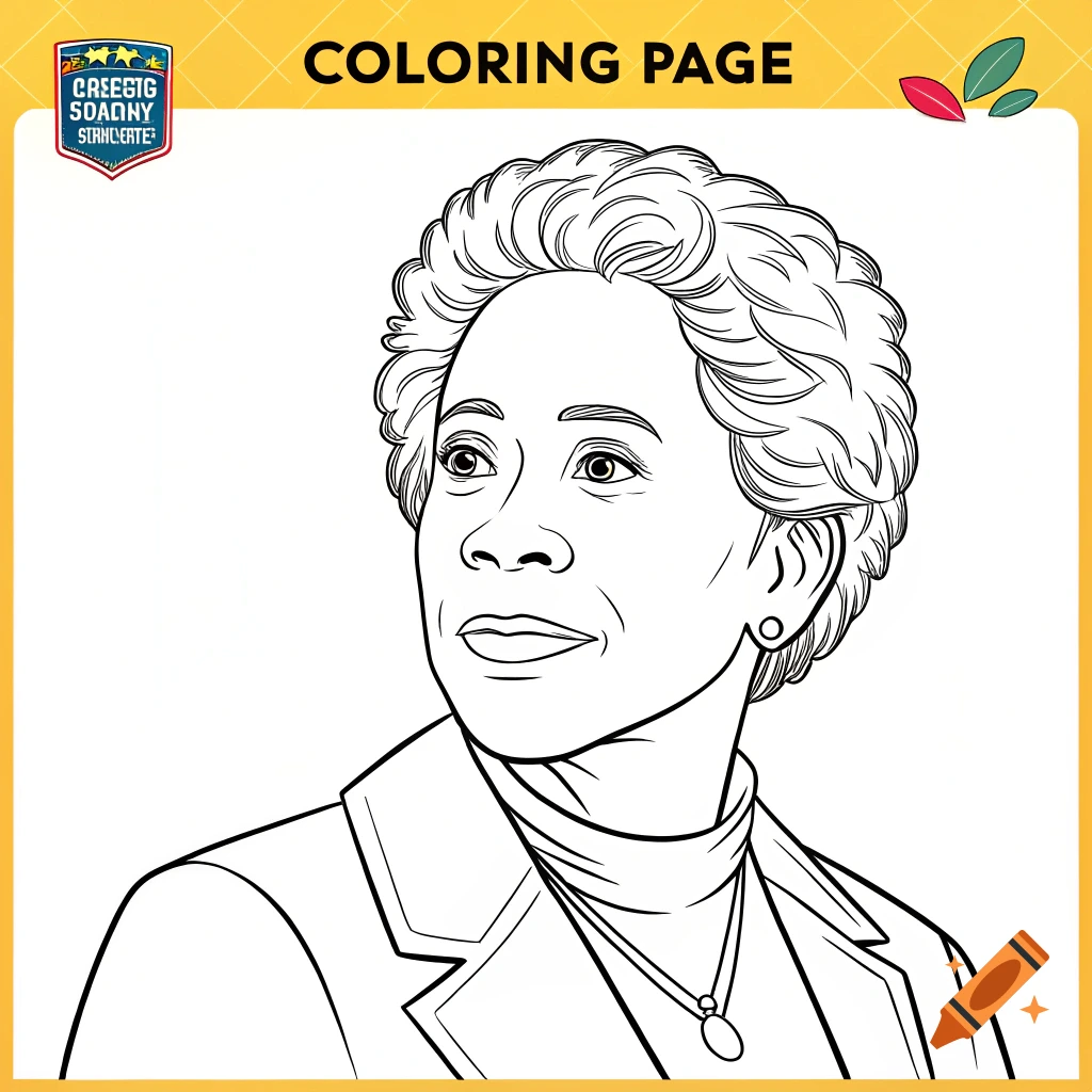 Black and white line drawing of a person for a coloring page.