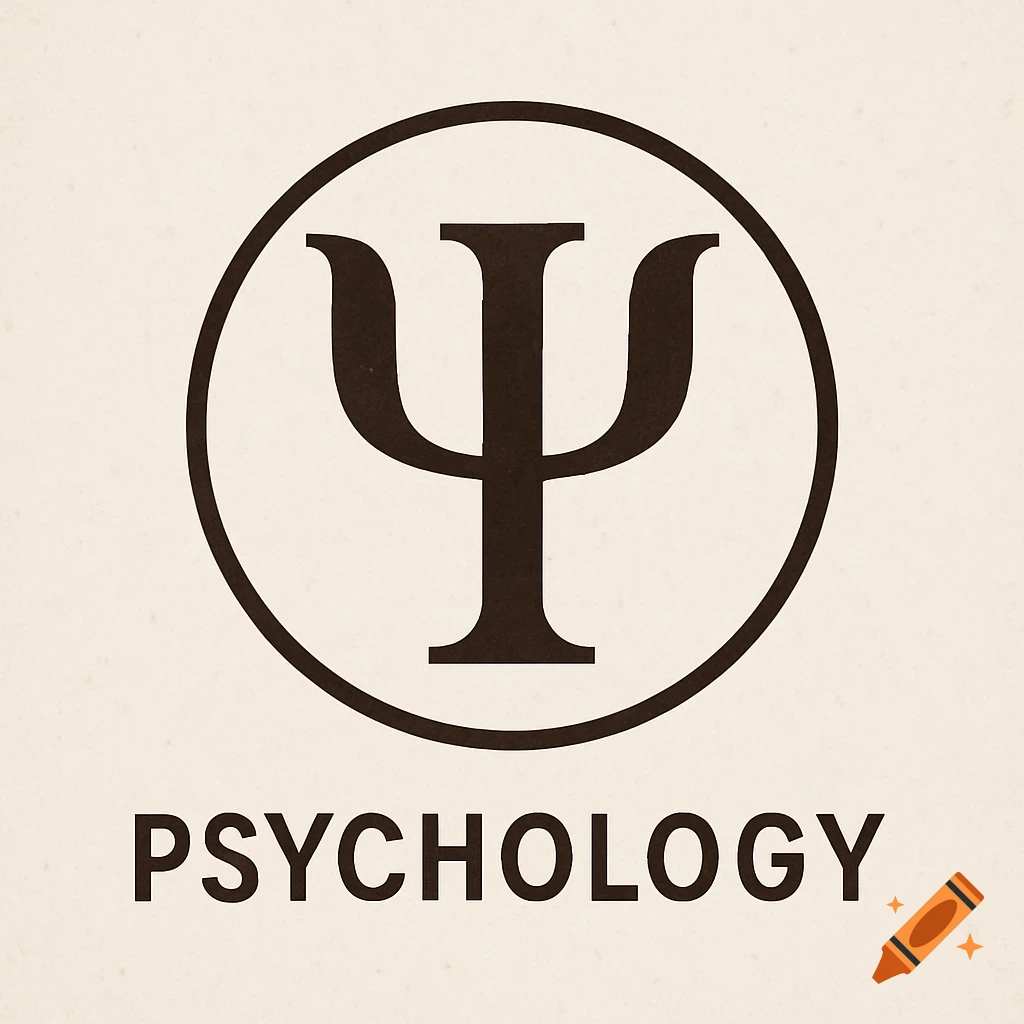 Psychology logo with Psi symbol in a circle and the text PSYCHOLOGY below.