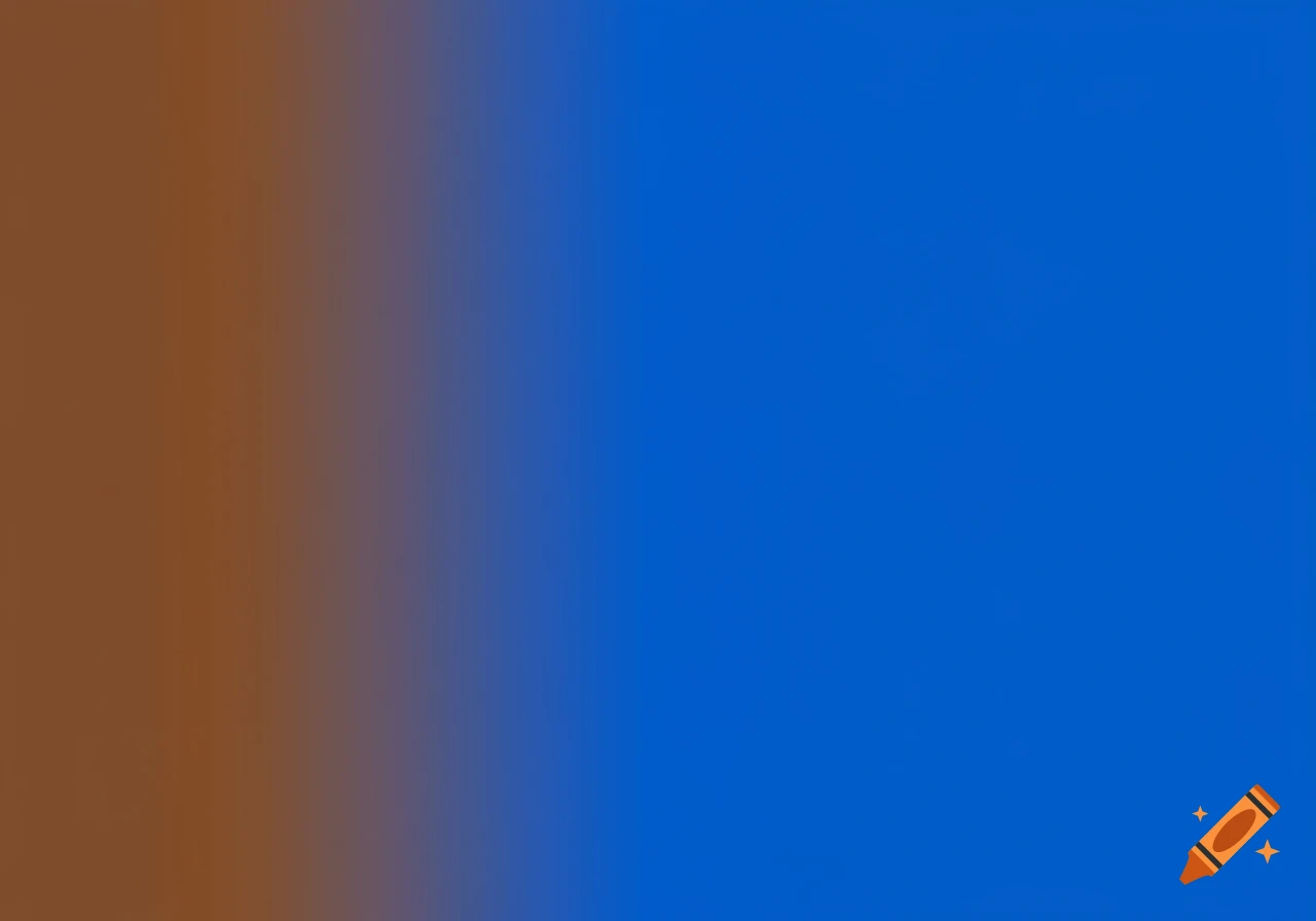 A gradient background from brown on the left to blue on the right.
