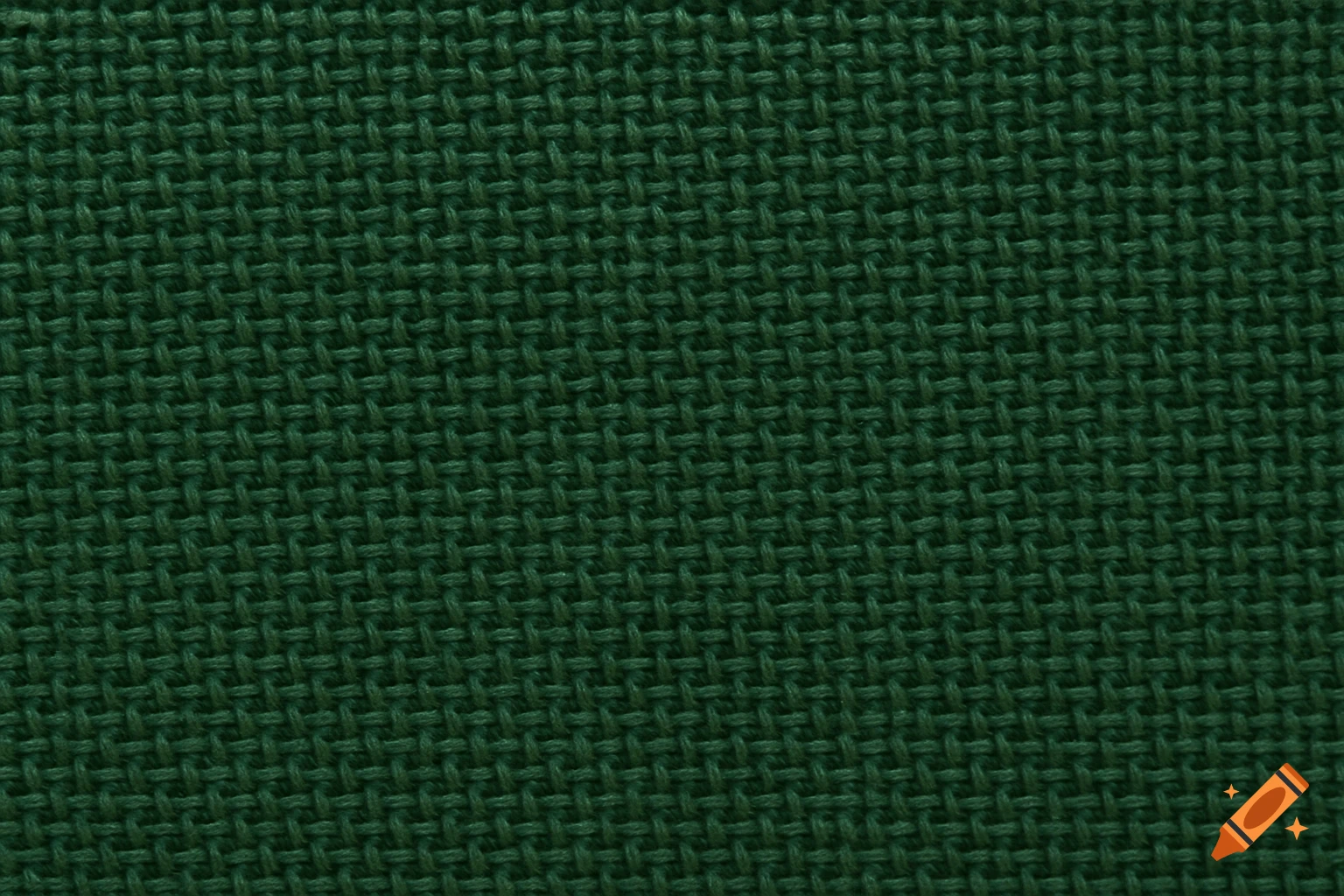 Close-up view of dark green woven fabric texture.