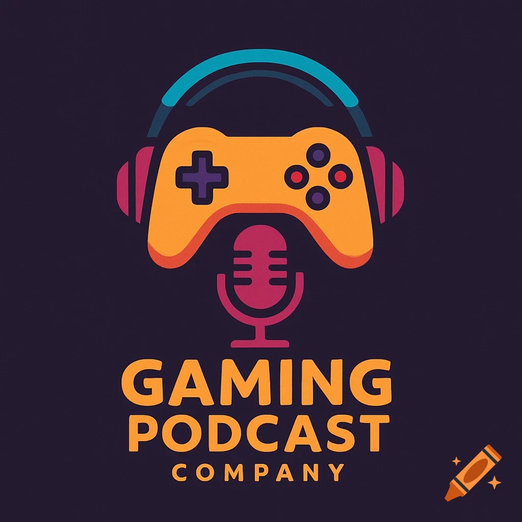 A logo features a gaming controller with headphones and a microphone above the text 'GAMING PODCAST COMPANY'.