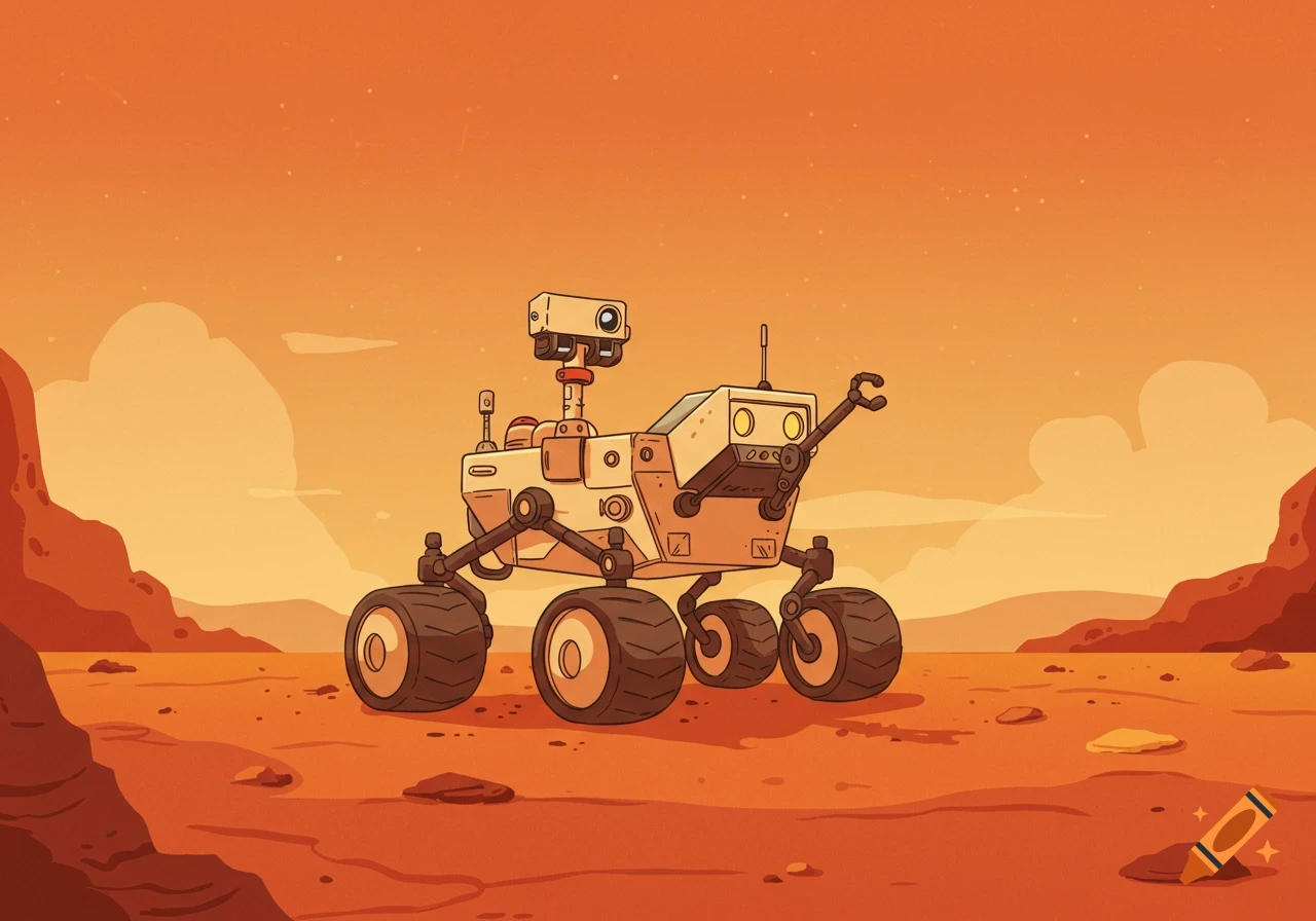 Cartoon Mars Surface