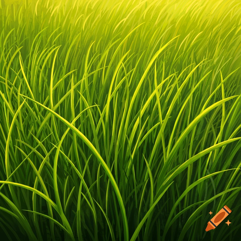 Close-up view of tall green grass blades.