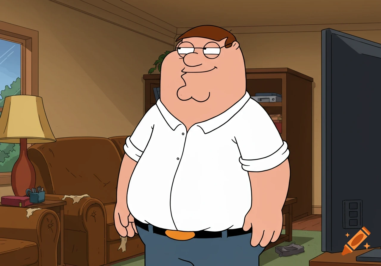 Peter Griffin standing in his living room