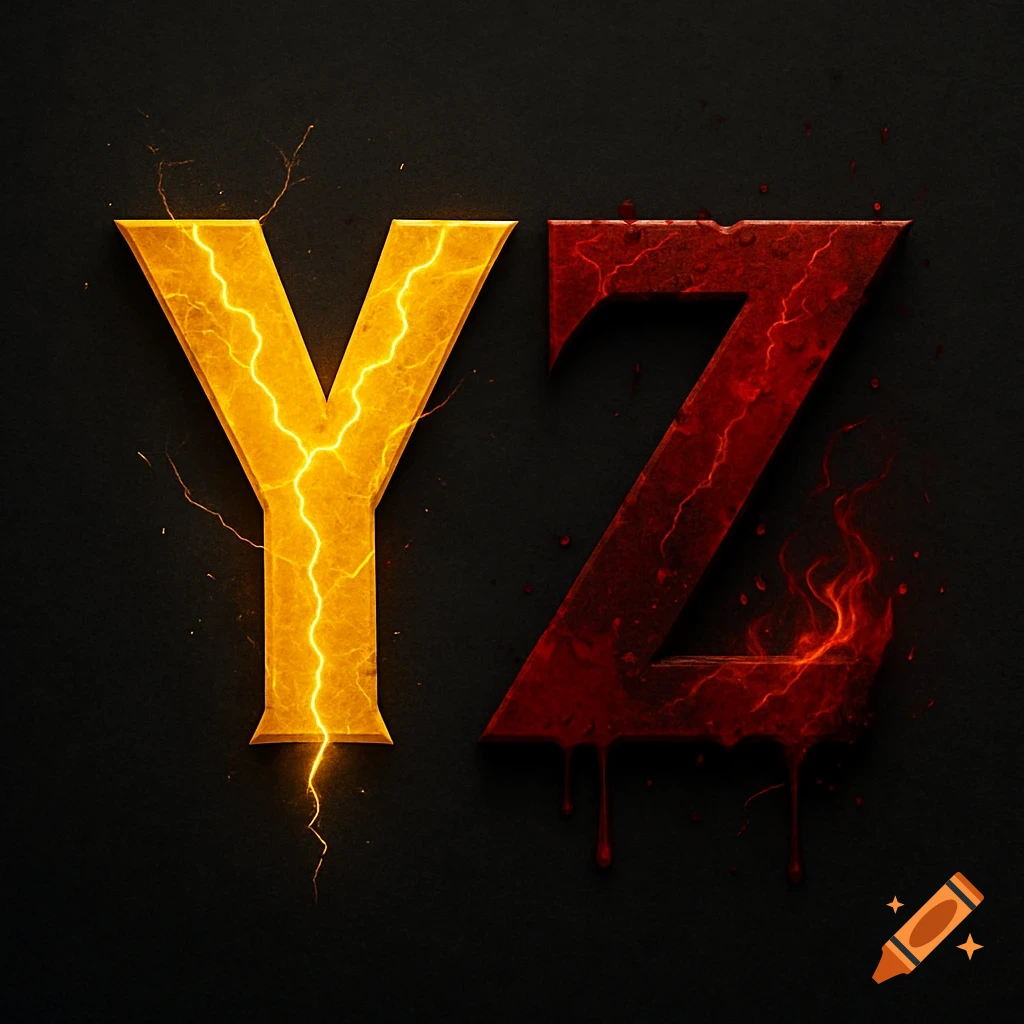 A logo showing a golden 'Y' with lightning and a red 'Z' with blood and fire.