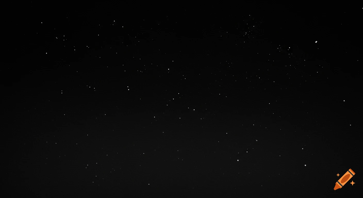 A black background with faint stars.