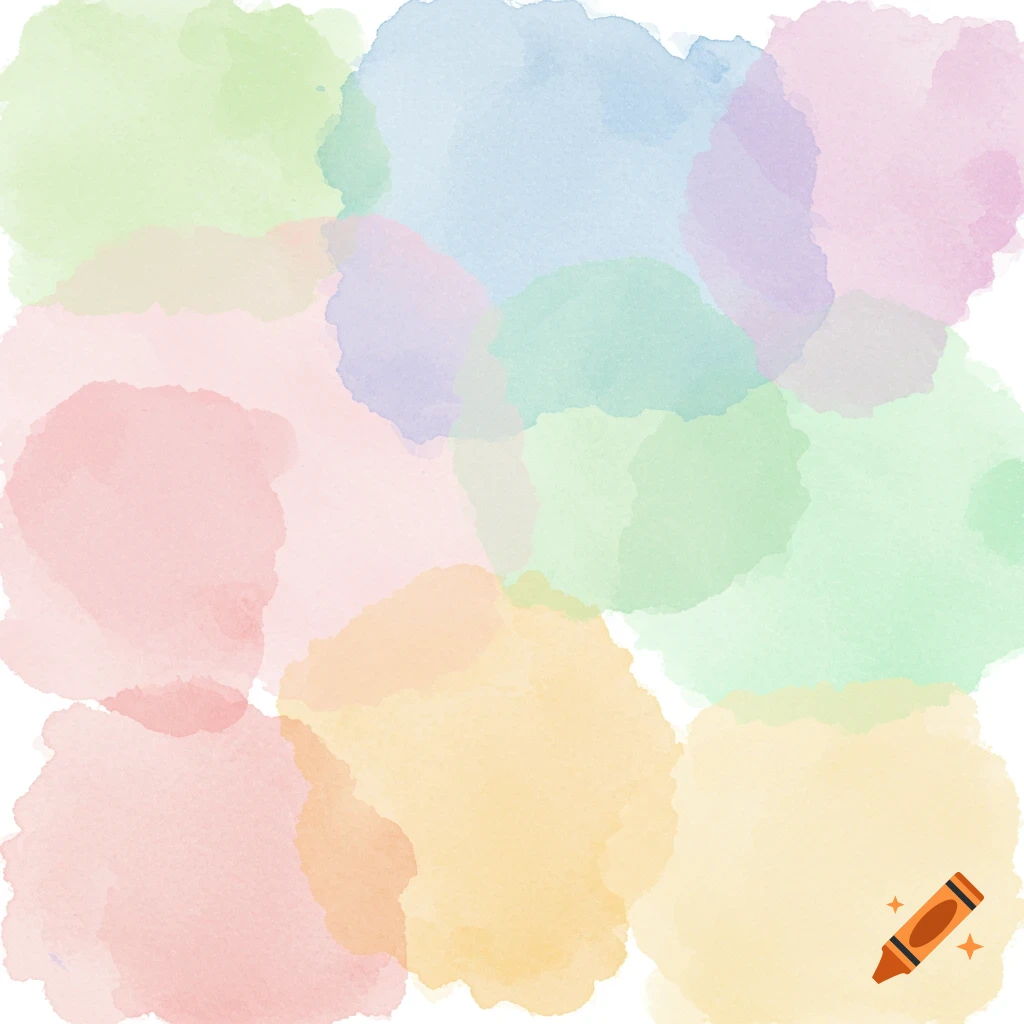Abstract watercolor blobs in pastel colors