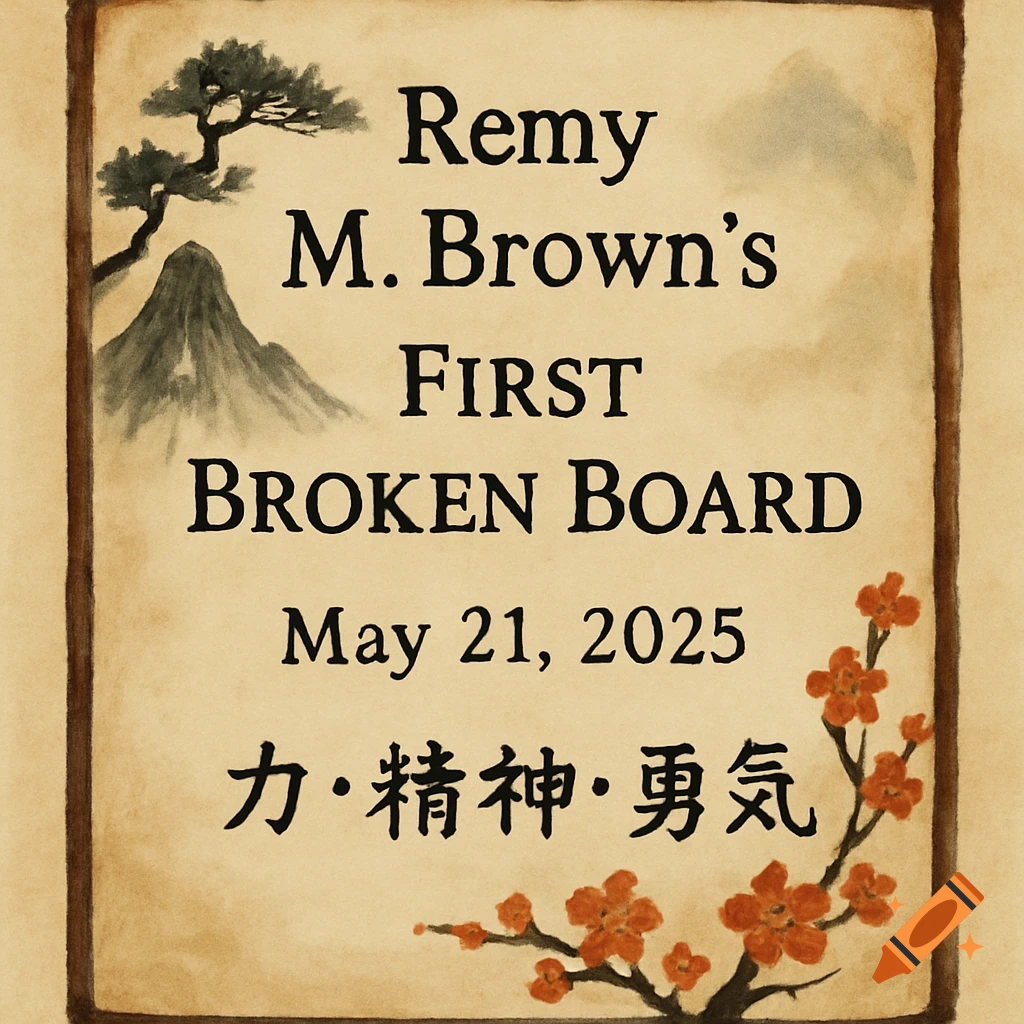 Asian style certificate with text and floral decoration.