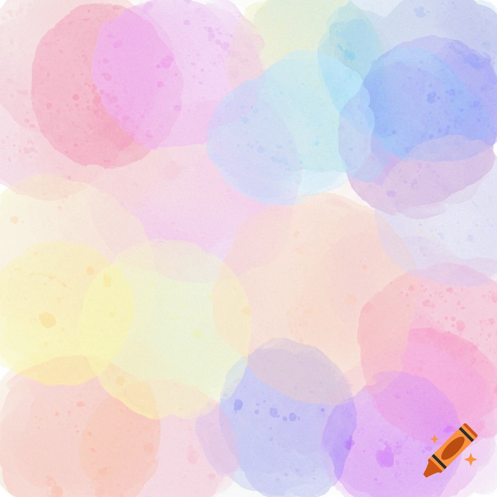 Abstract background of overlapping pastel watercolor circles