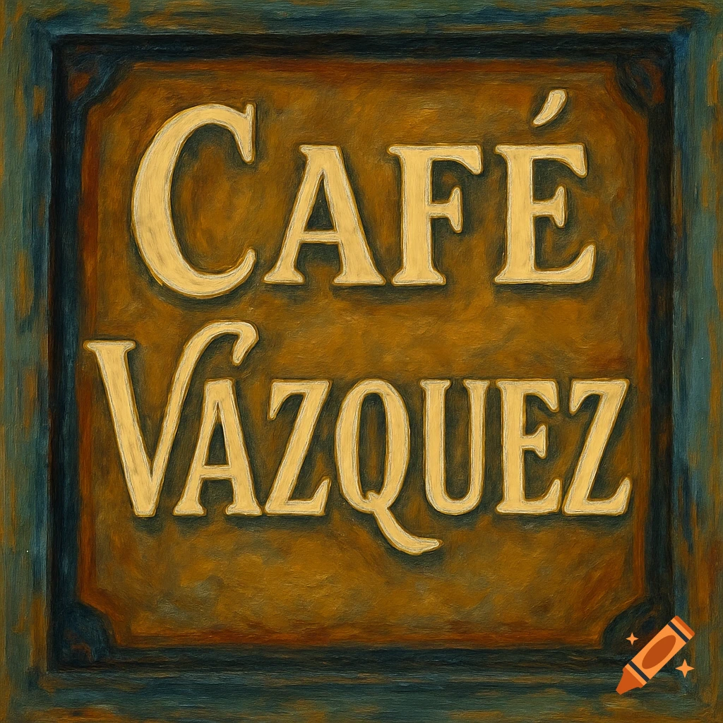 A painted sign reads "CAFÉ VÁZQUEZ".