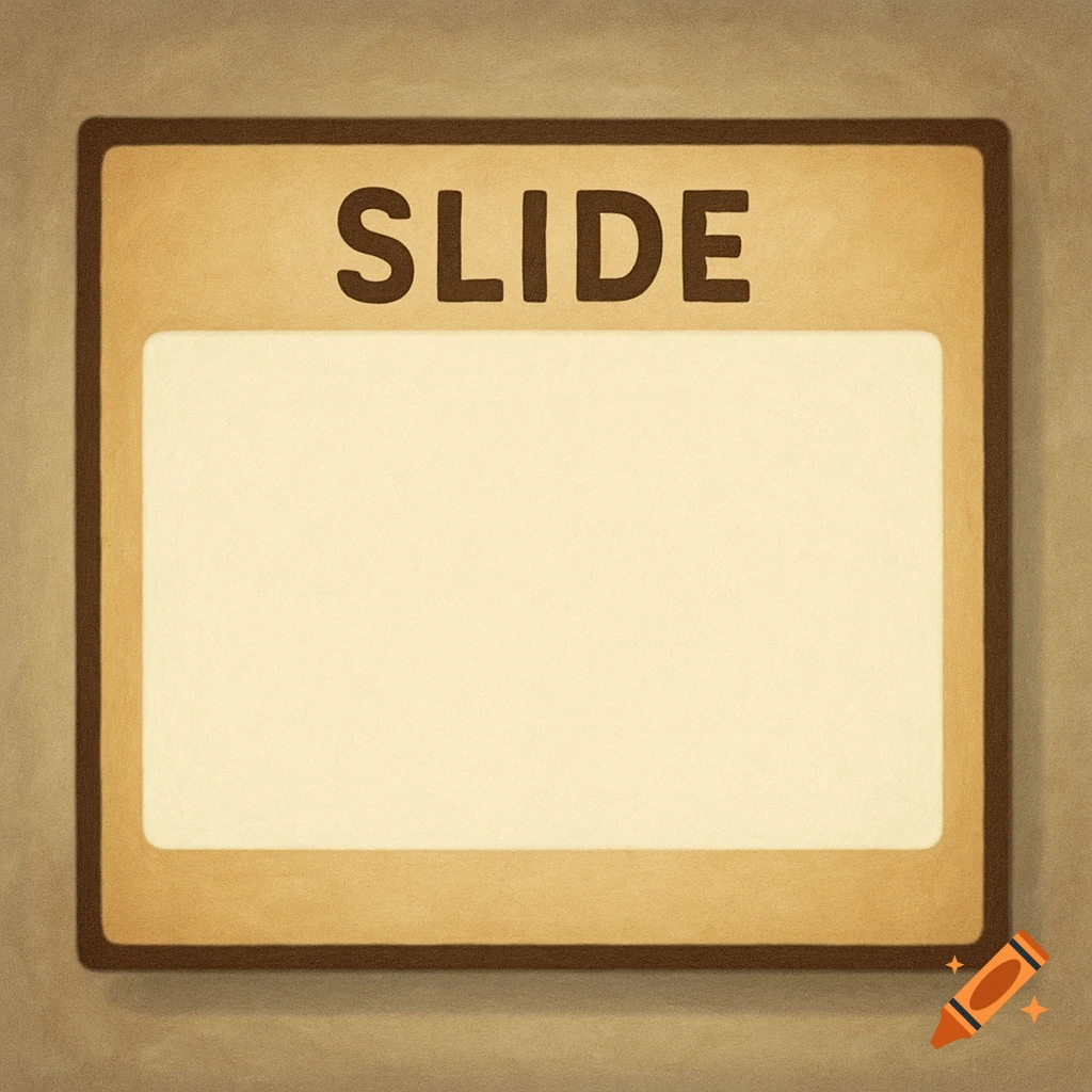 Vintage presentation slide template with 'SLIDE' text at the top