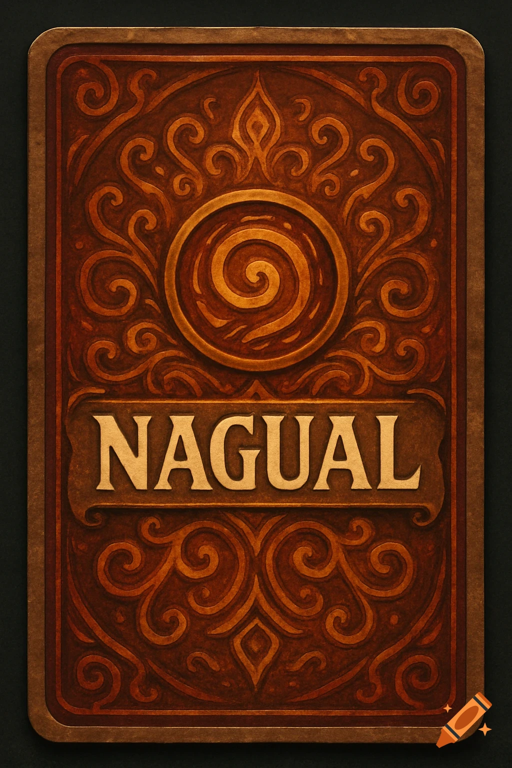 A decorative card back with intricate patterns and the word NAGUAL.