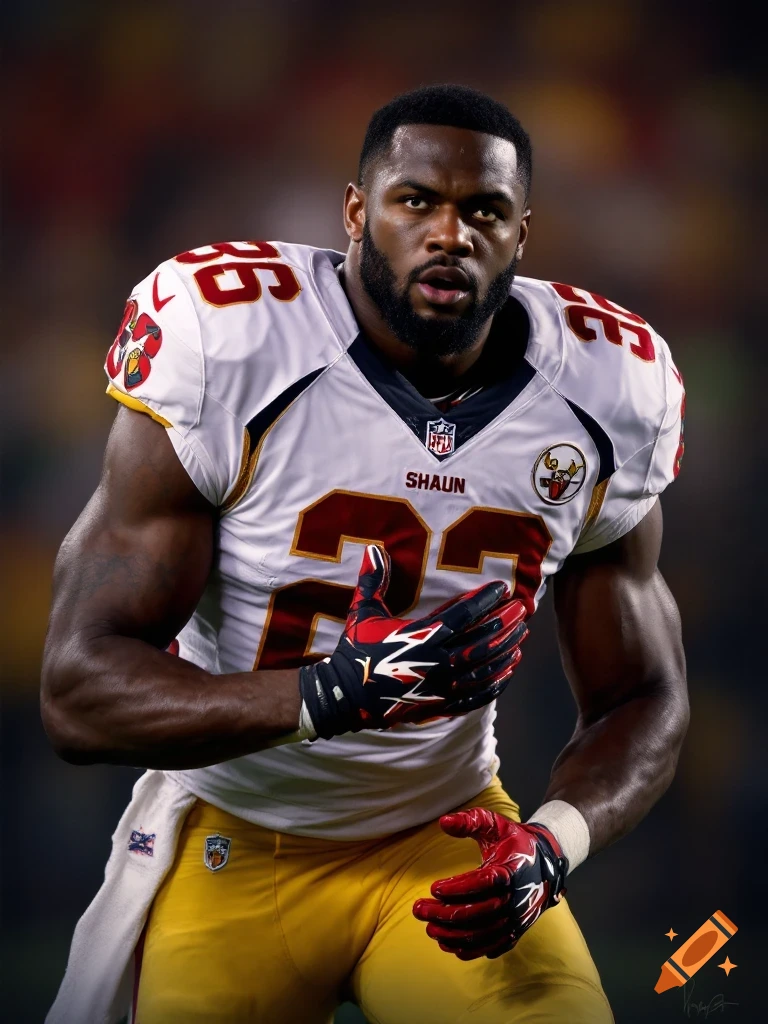 Portrait of a football player in uniform