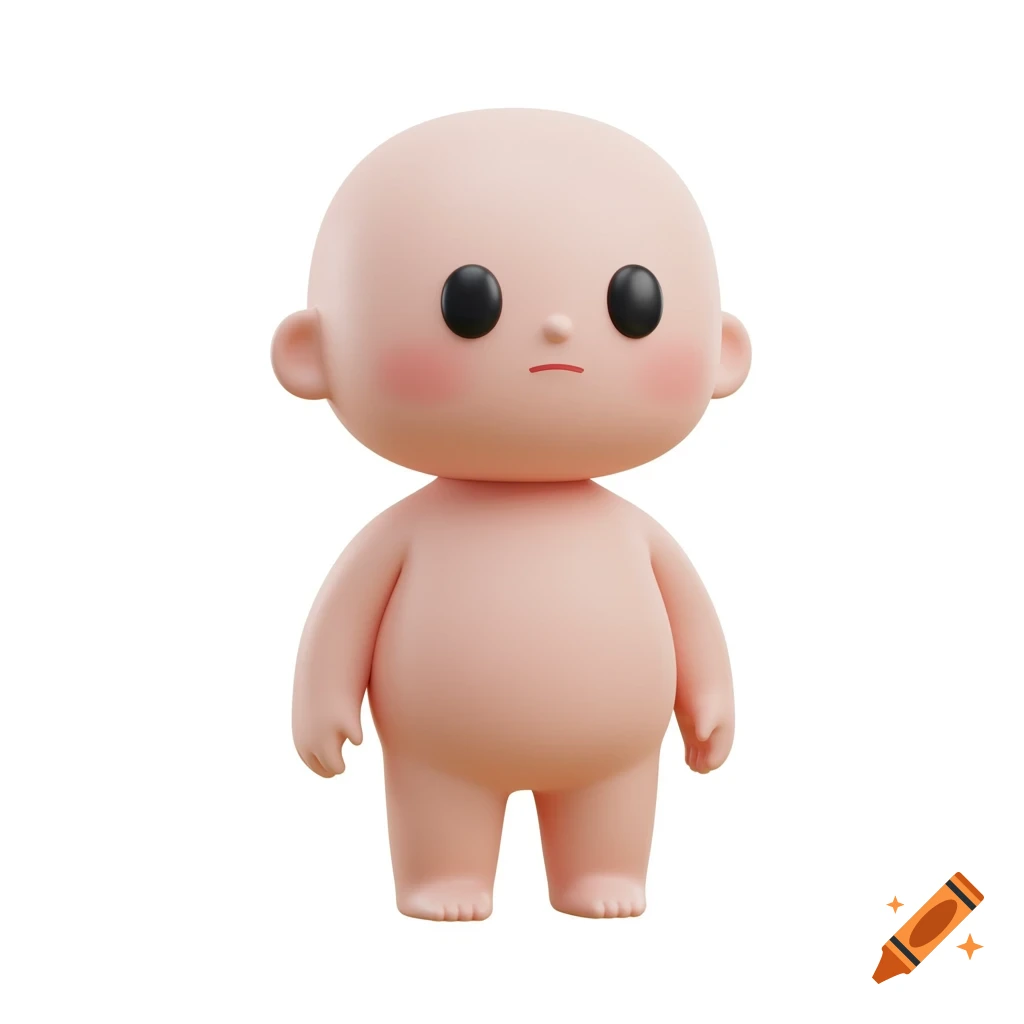 3D rendered blank avatar character template