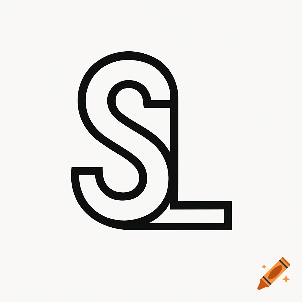 Black and white logo combining the letters S and L.
