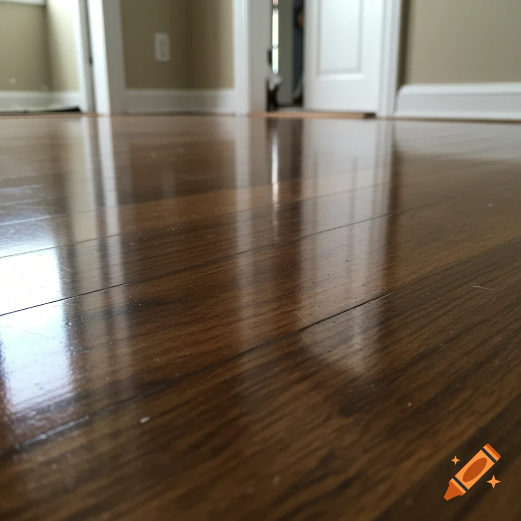 Shiny wooden floor in a room