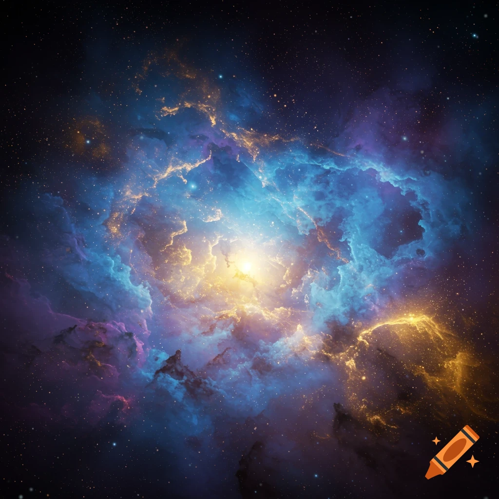 A bright nebula in space with stars