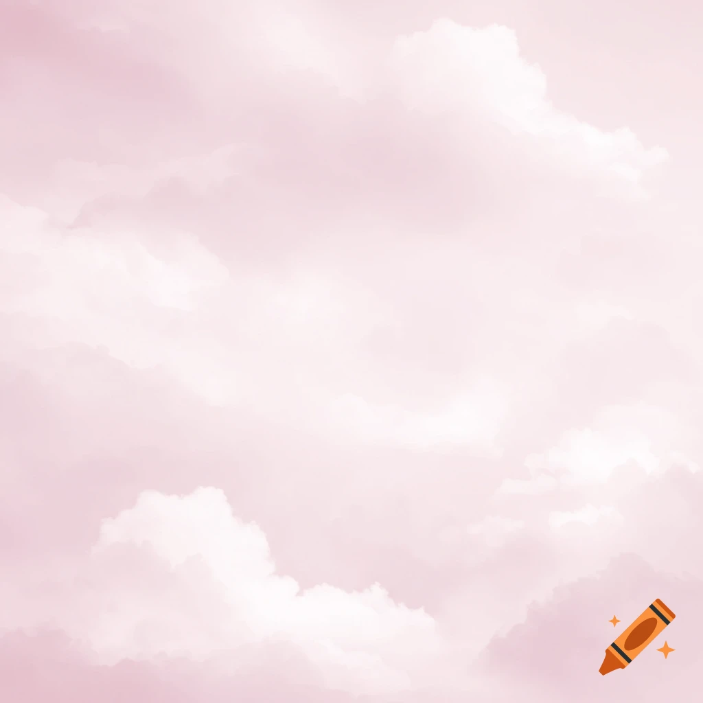 Soft pale pink and white cloud background.