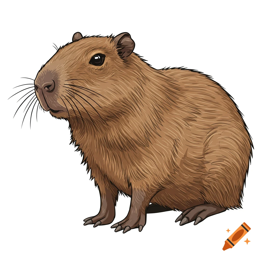 Vector illustration of a capybara