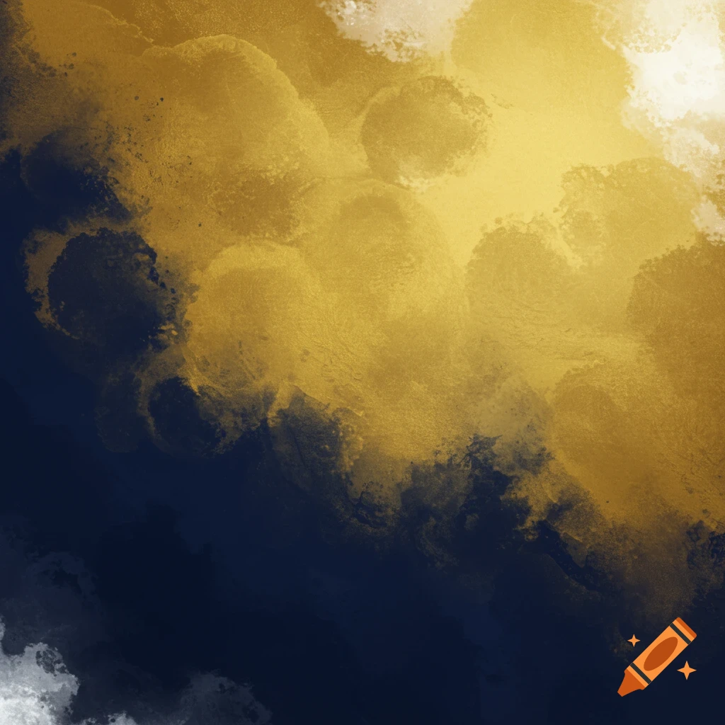 Abstract gold, navy blue, and white watercolor background.
