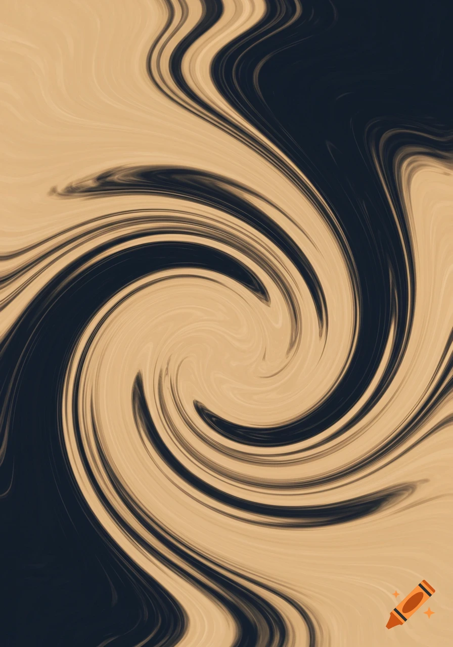 An abstract swirl of beige and dark blue.
