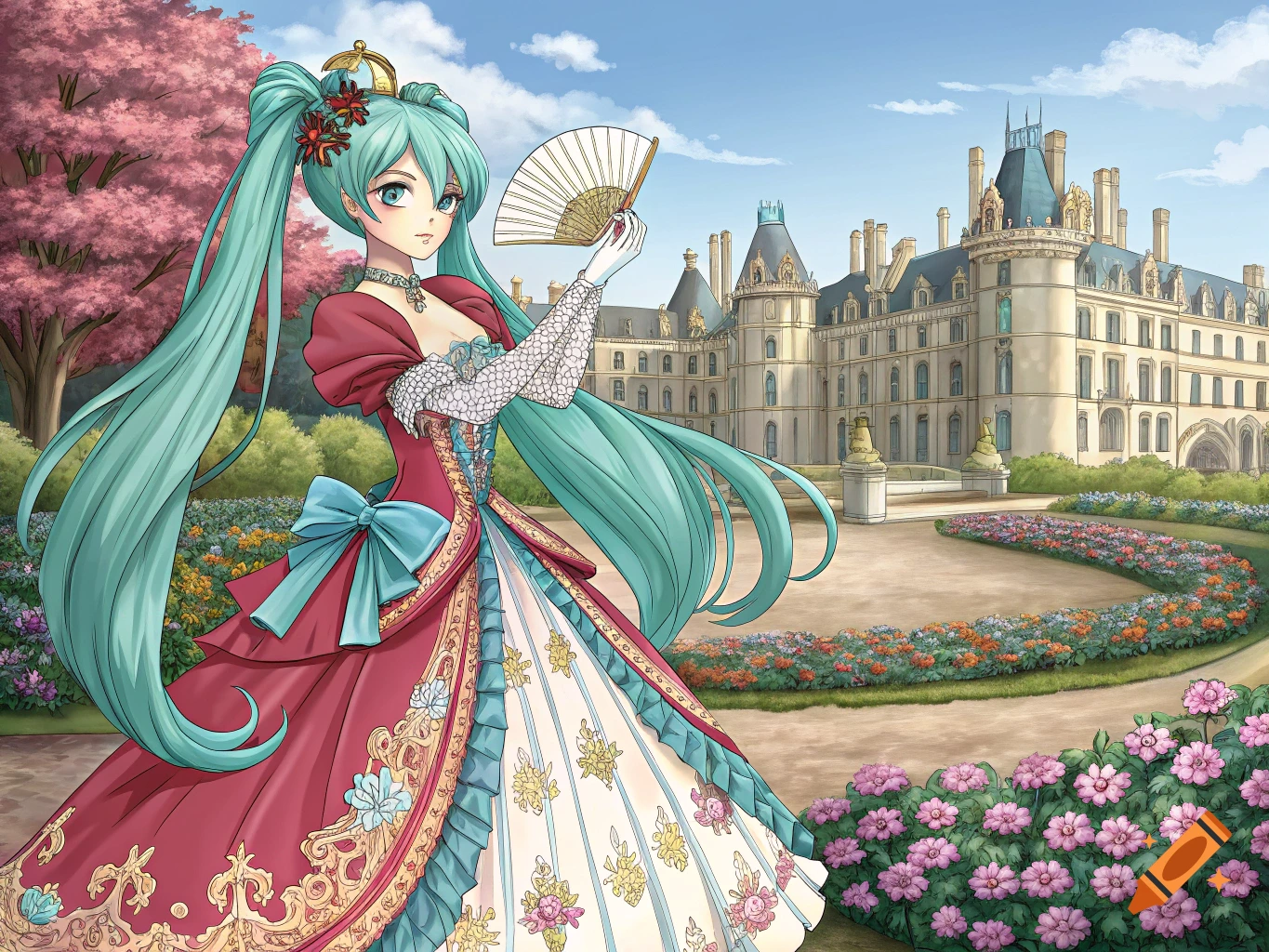 strapless open back dress Taito Hatsune Miku (Little Red Riding Hood) Wonderland Figure – OhayoPop main image 1