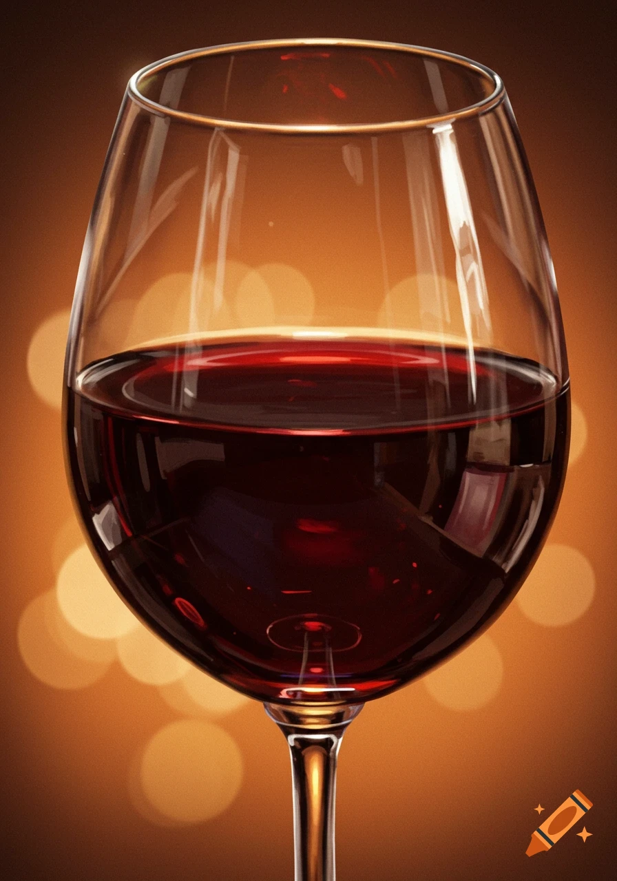 A close-up shot of a glass of red wine with a bokeh background.