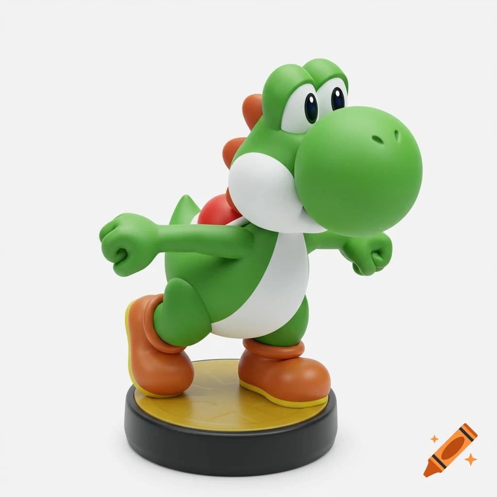 Yoshi amiibo figure on a base