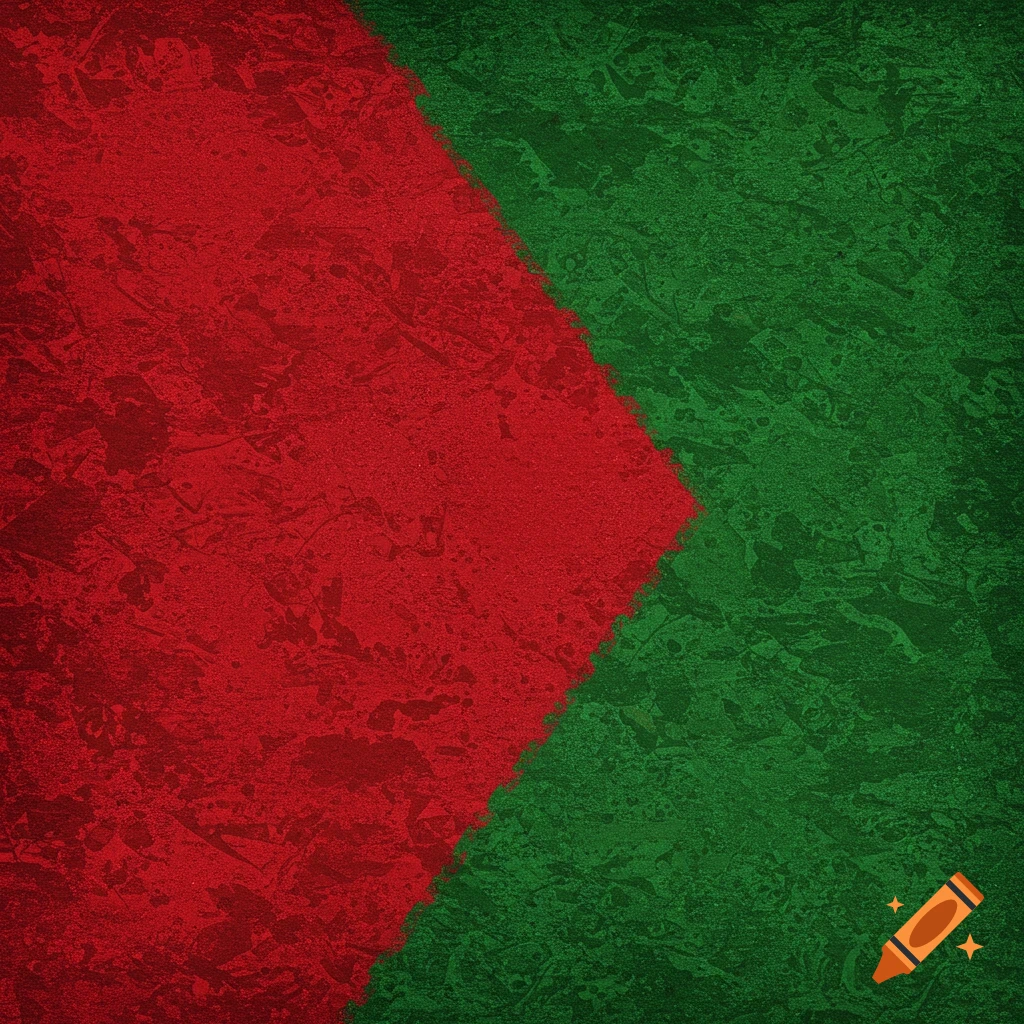 Diagonal red and green textured background