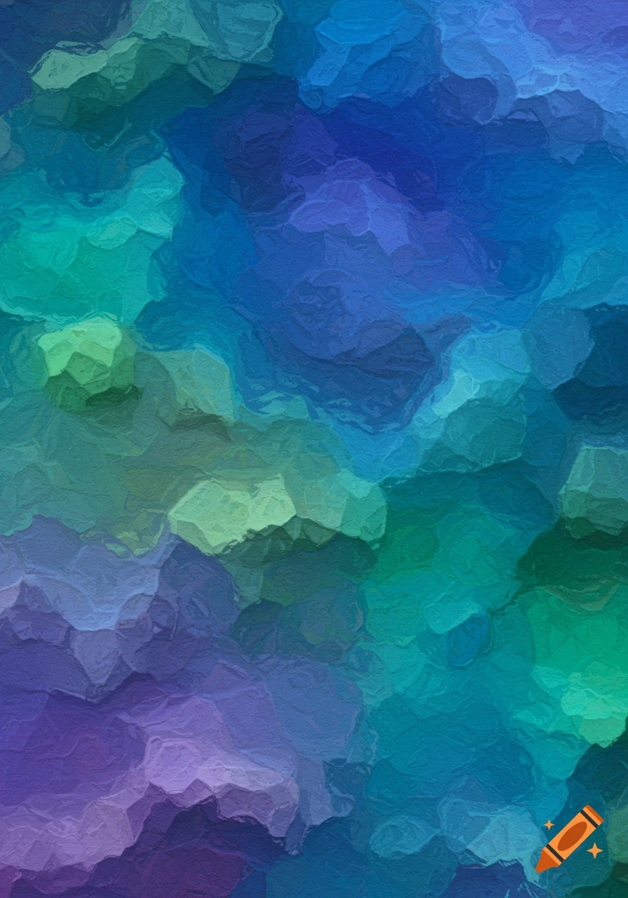 An abstract texture in shades of blue, green, and purple.